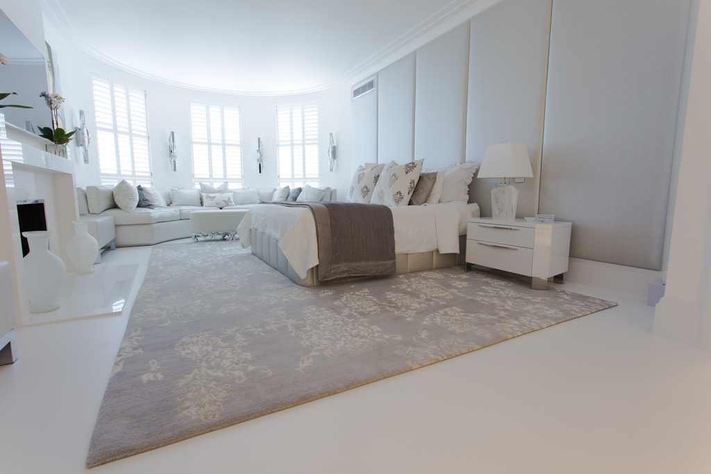 grey bedroom rug bespoke