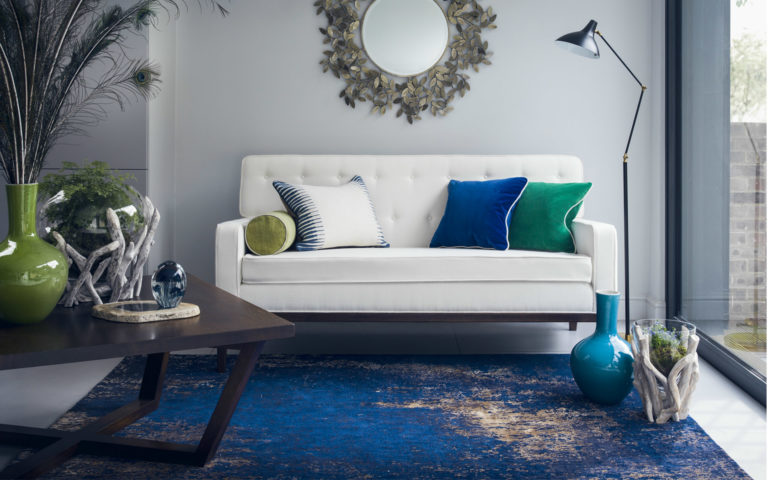 Washed Denim - Hand Made Rug - bazaar velvet