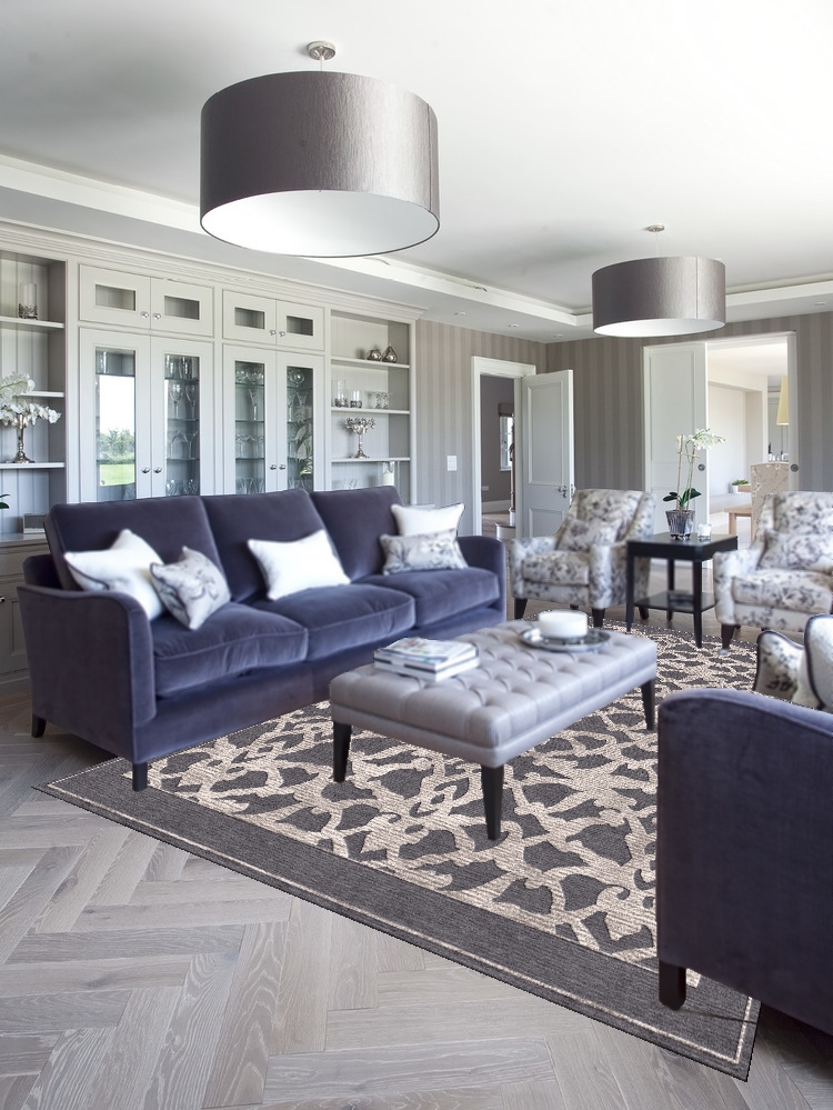 rug sizing in a living room