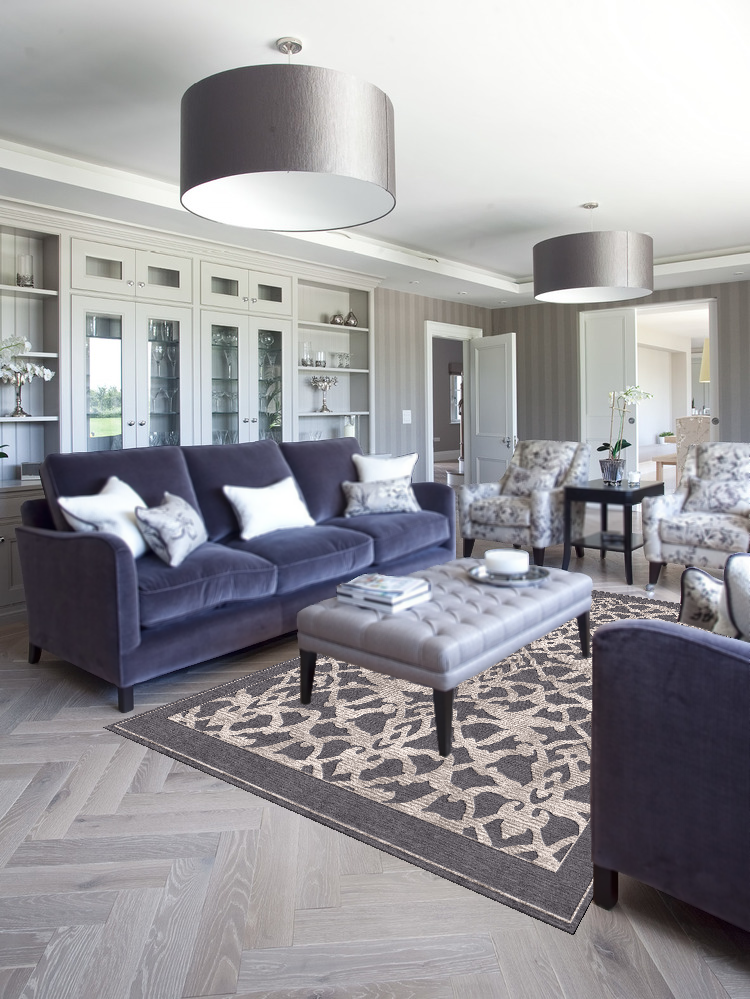 rug sizing in a living room