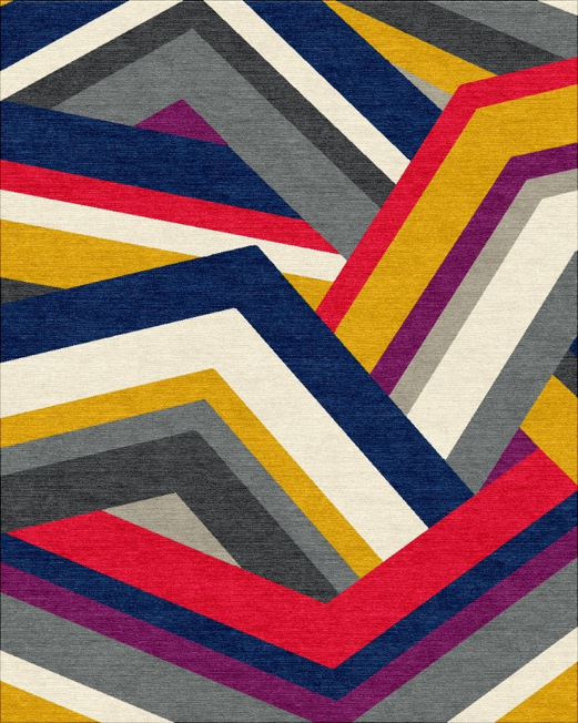 geometric hand knotted rugs