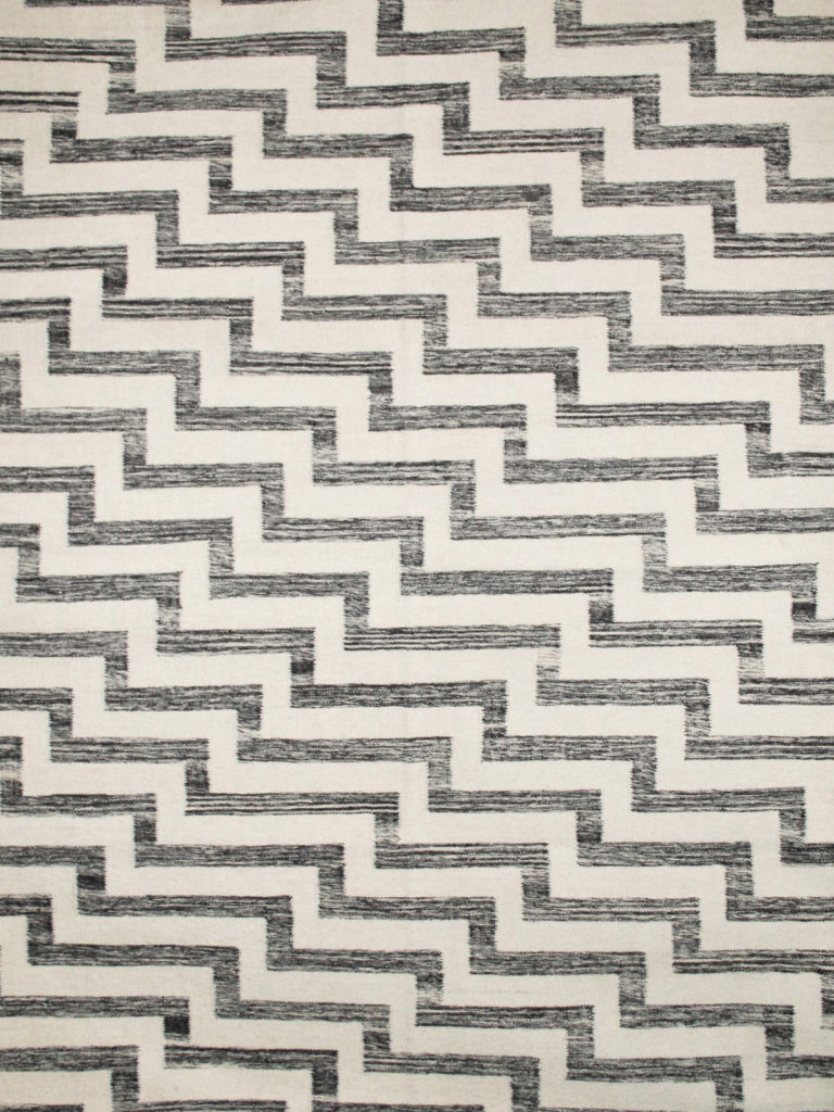 monochrome striped rug