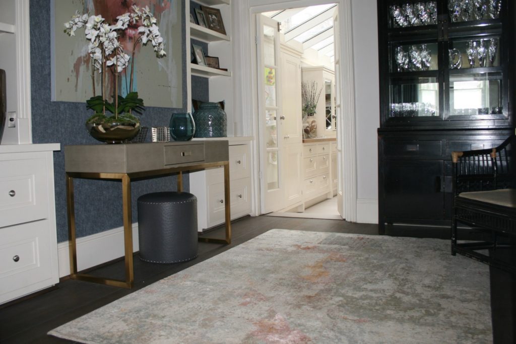 designer rug in home