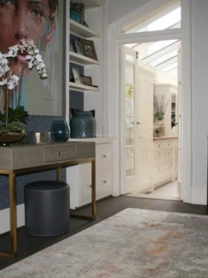 colourful abstract hand knotted rug