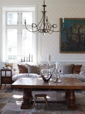 vintage patchwork rug in room by Alex Laughand