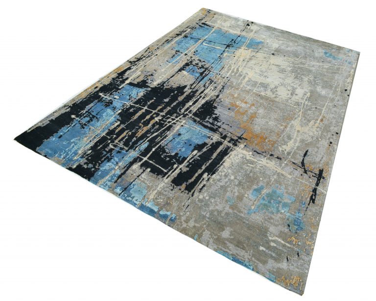 Blue abstract rug