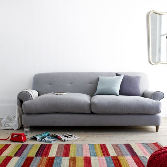 Multi coloured striped rug