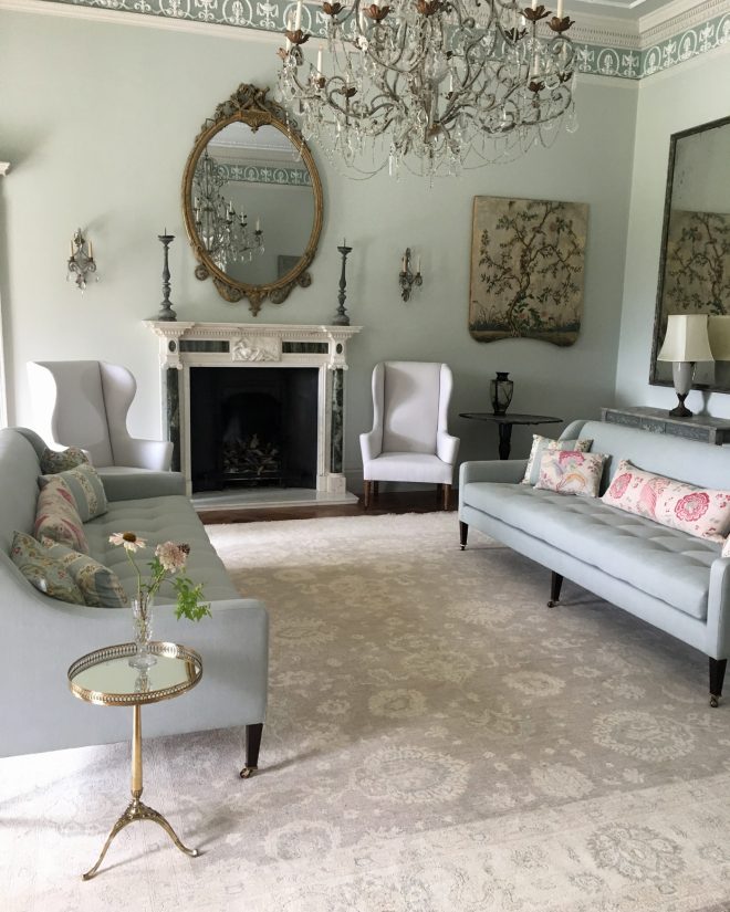 classic Sultanabad rug in drawing room