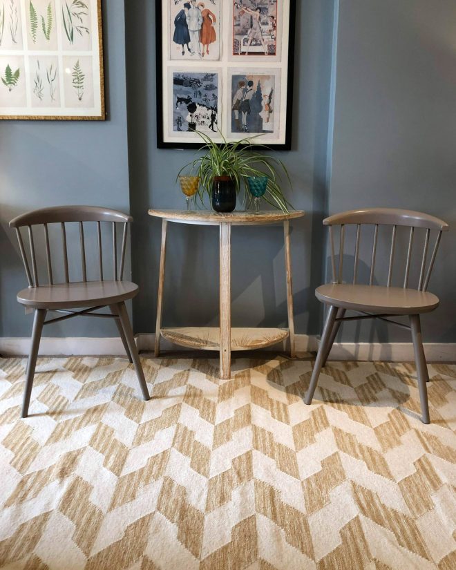 yellow and cream kelim