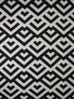 black and white geometric rug