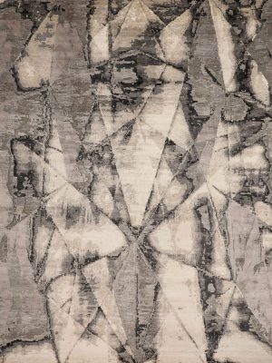 Pacha Shards Rug - White Silver 366x274cm