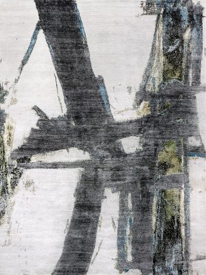 Block No.07 Rug - GreenRust on PaleGrey 300x240cm