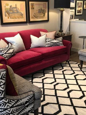 geometric kelim with black pattern