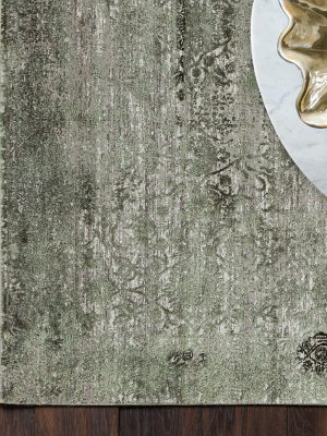 modern rug green with transitional design