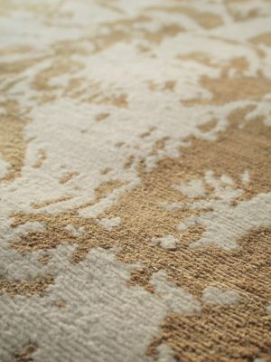 gold rug close up