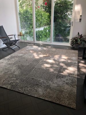 transitional luxury rug with copper