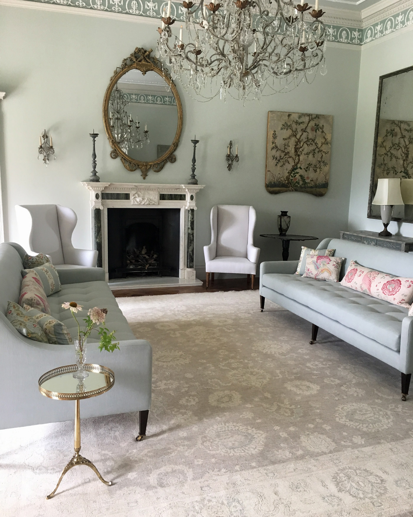 classic Sultanabad rug in drawing room