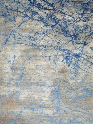 Swiss Cottage Rug - Neon Blue